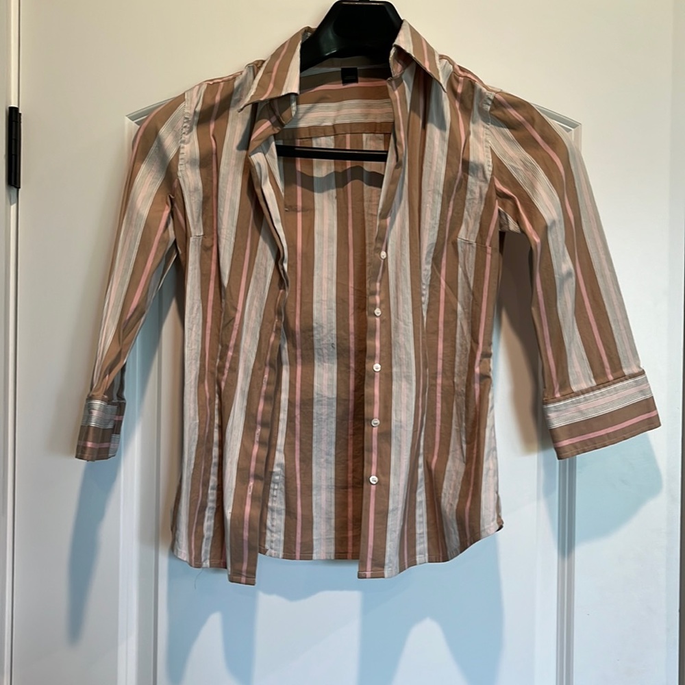 Womens, long sleeve, button down shirt